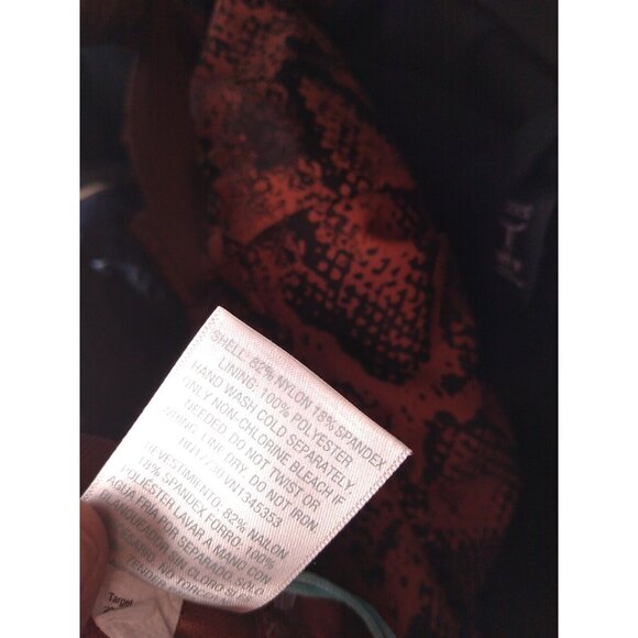 Kona Sol Women's S Snake Print U-Wire Halter Tankini Swim Top Brown & Black NWT - Picture 8 of 8